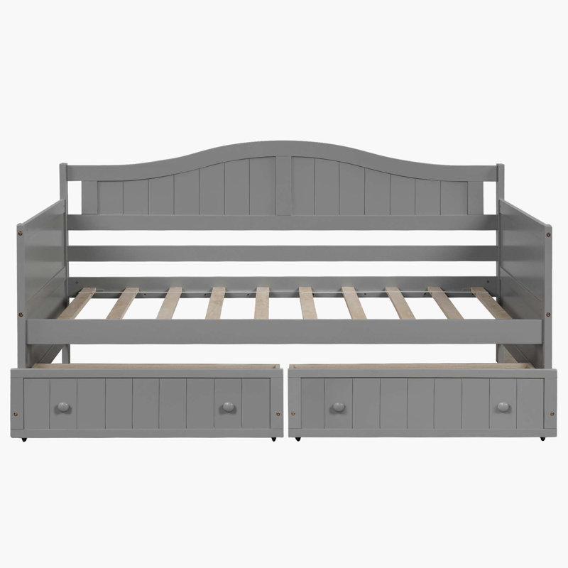 Aprilia Twin Daybed, Gray, Drawer Included