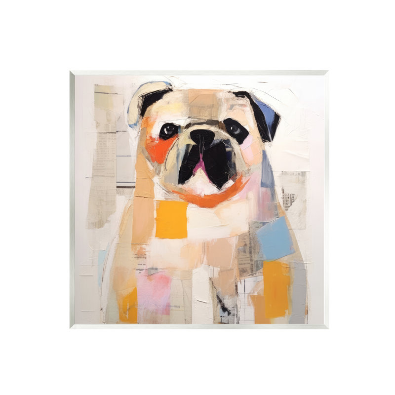 Portrait de carlin moderne de Stupell Industries, art de la giclée par Irena Orlov, H 12 po x l 12 po x P 0,5 po