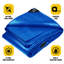 Bâche en polyéthylène robuste de 20 mil, imperméable et résistante aux rayons UV-100538815-67632423