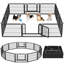 Pet Pen with 2 Doors & Automatic Locks-1831667594