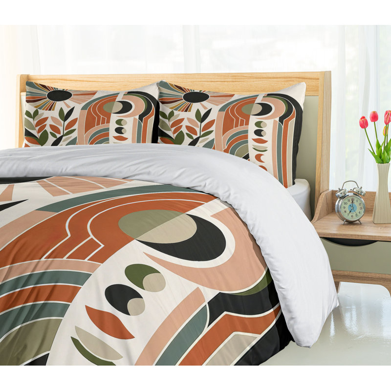 Monstera Duvet Cover, California King Duvet Cover + 2 Standard Shams