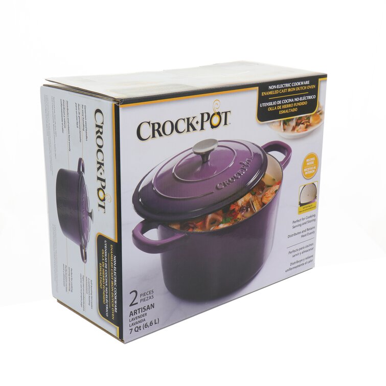 Crock-pot Non-Stick Cast Iron Round Dutch Oven & Reviews