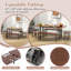 5 Piece Dining Table Set for 4-6 with 2 Benches & 2 Stools for Kitchen Dining Room-1225919316-1225919402