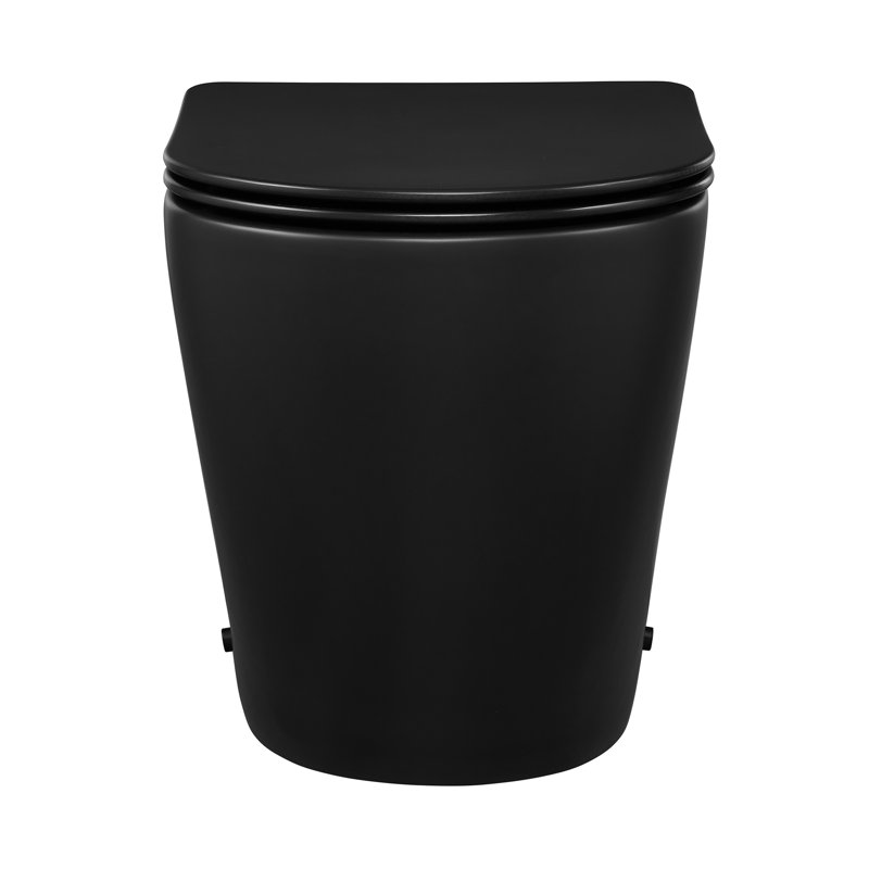 Cuvette de toilette allongée St. Tropez, Noir mat
