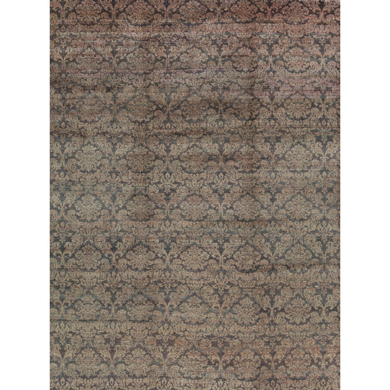 Hand Woven Wool Damask Area Rug