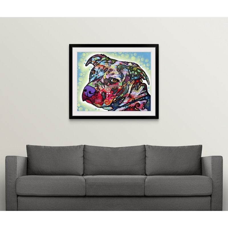 « bulls eye », impression, Cadre noir, H 24 po x l 28 po x P 1 po
