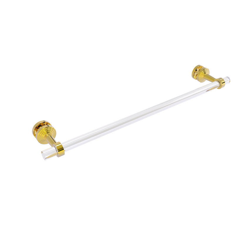 Pacific Beach Collection 24 in. Over-the-door Single Towel Bar in Polished Brass