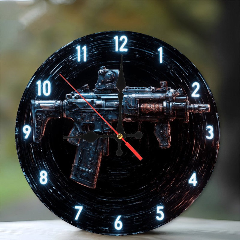 Horloge à fusil futuriste