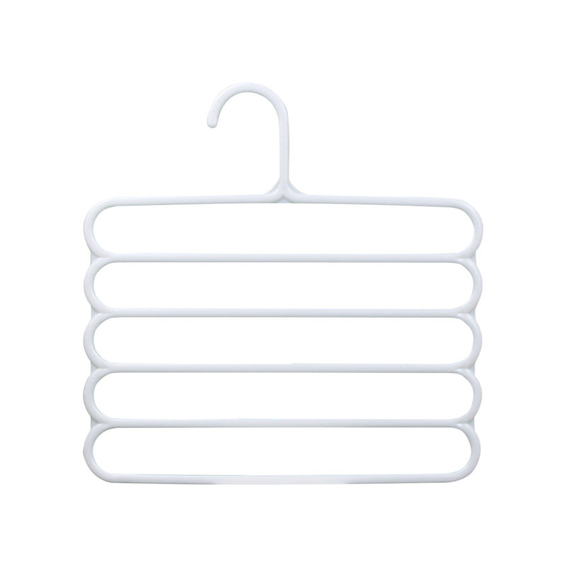 Cintre multifonctionnel à 5 couches pour cintres, White
