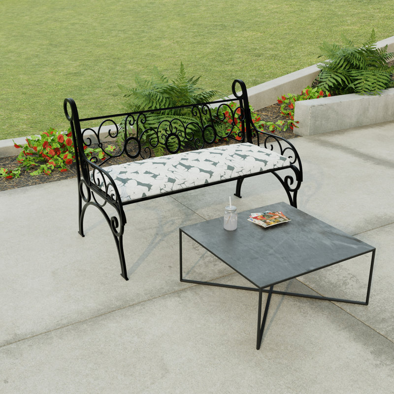 48" x 18" Outdoor Bench Cushion with Ties, Carano Stone