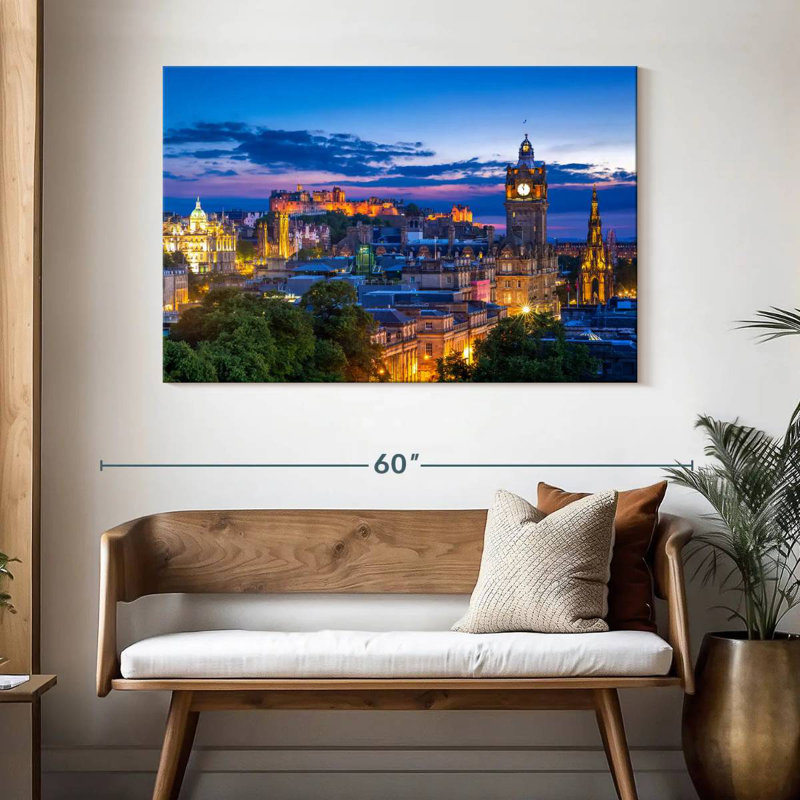 Kavia Edinburgh la nuit, H 32 po x l 48 po