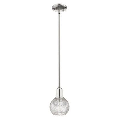 Arcadia - Shackleford - 1 Light Basketweave Stem Hung Mini Pendant