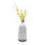 Vase en grès cérame avec motif géométrique sculpté et motif texturé bohème.-342015865-342015864