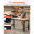 60" Workbench on Wheels Adjustable Height Table with Power Outlet & Pegboard