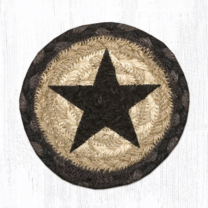  IC-238 Black Star Printed Coaster 5"x5", Black Star