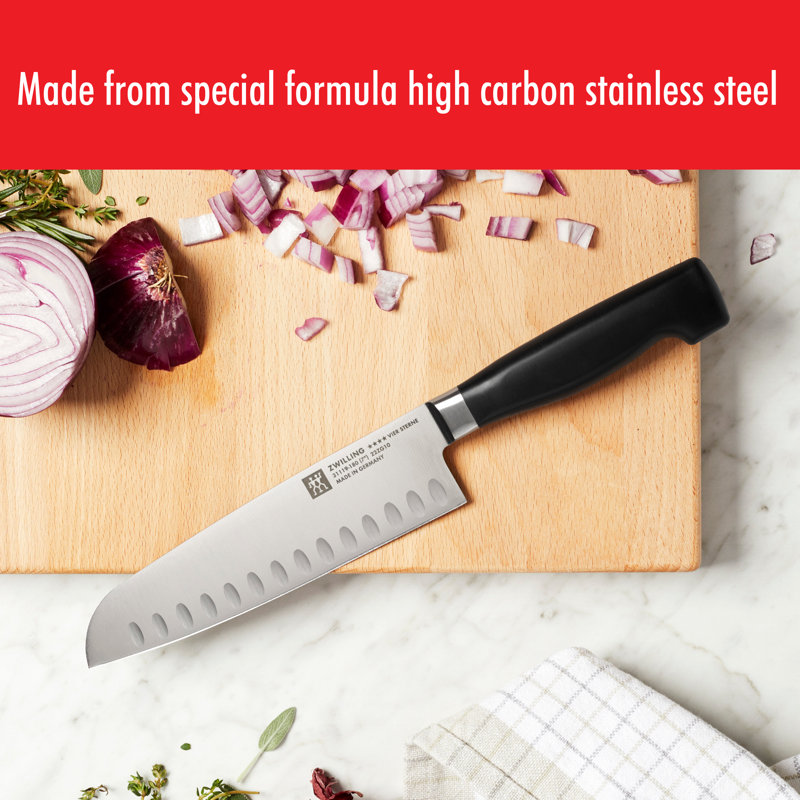 Four Star Hollow Edge Santoku Knife, 7"
