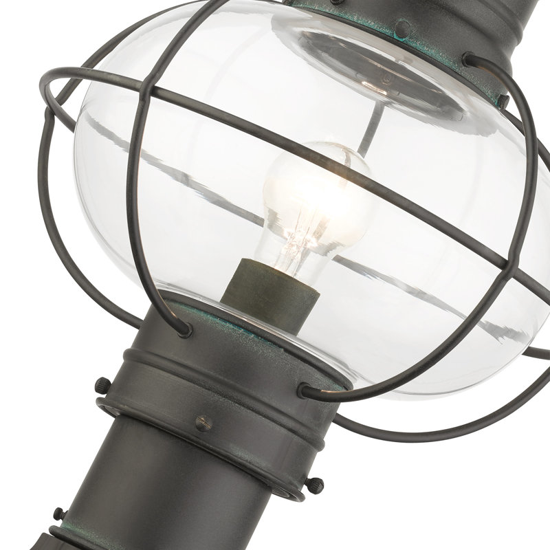 Tête de lanterne câblée à 1 lumière H 19,75 po Aster, Gris anthracite