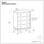 Commode Mid-Century moderne à 4 tiroirs avec pieds fuselés Draper