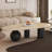 Minimalist Faux Marble Coffee Table, Luxury Irregular Design With Stainless Steel Legs For Modern Living Rooms-2098880117