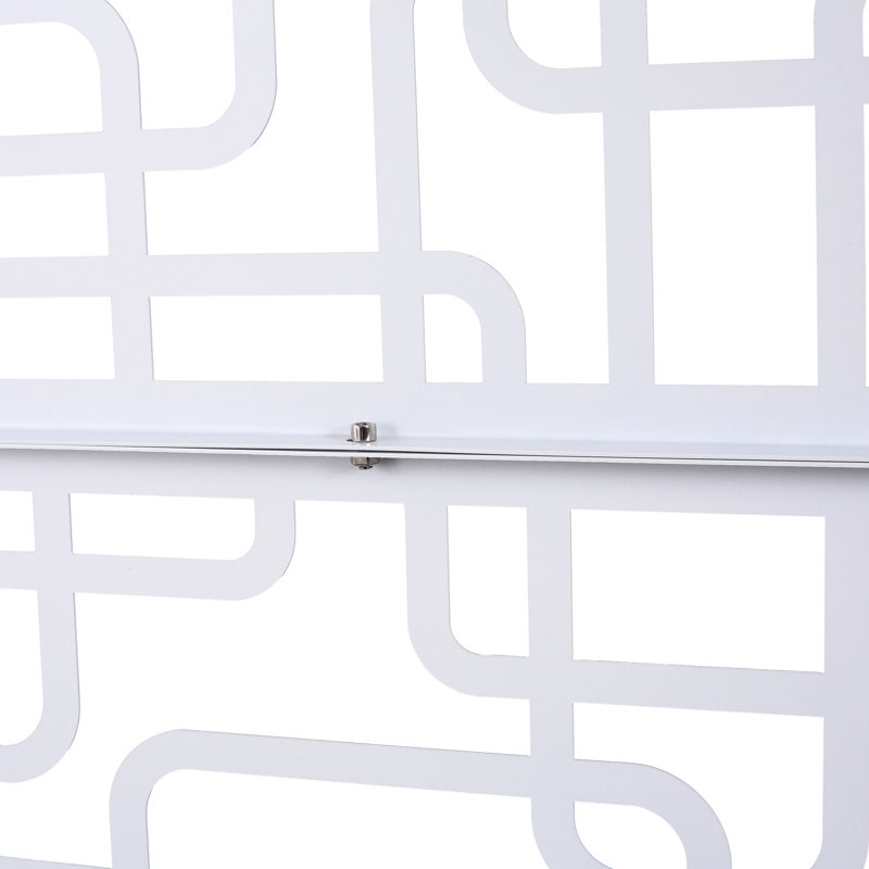 Écran d'intimité en métal l 76 po H48 po, blanc - pour le jardin, le patio, l'ambiance extérieure, balcon de clôture 76 po x 48 po, utilisation sur la pelouse
