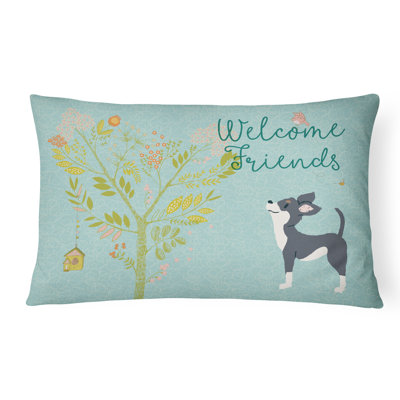  Coussin intérieur / extérieur Welcome Friends Chihuahua