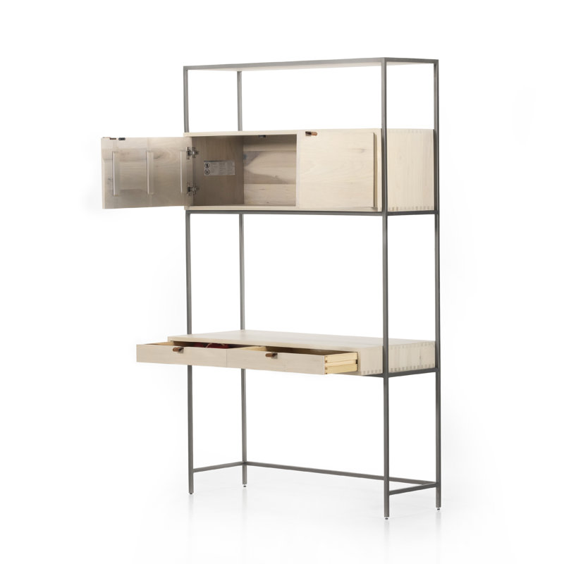 Trey Solid Wood Writing Desk, Dove Poplar