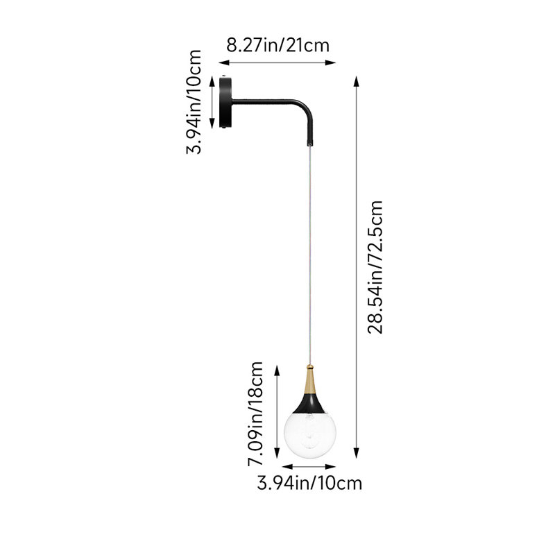 Iron LED Wallchiere