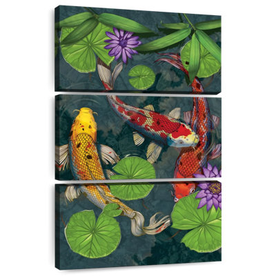 Poissons Brampt Koi nageant