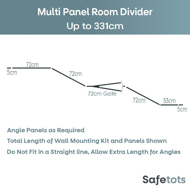70 H Room Divider, 70 x 331 x 1.50 cm