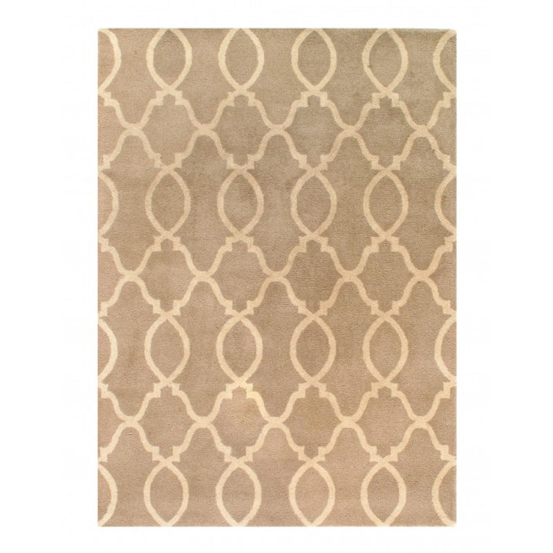 Burley Geometric Area Rug in Ivory