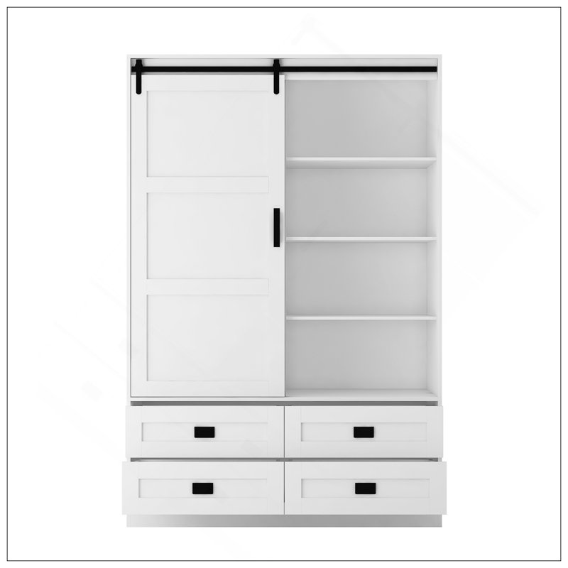 Armoire de rangement haute avec garde-robe de chambre à coucher