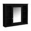 Armoire de rangement murale de salle de bain 35 po x 28 po, armoire à pharmacie, armoire murale moderne avec miroir, armoire à miroir avec 6 tablettes ouvertes (meuble-lavabo non inclus)