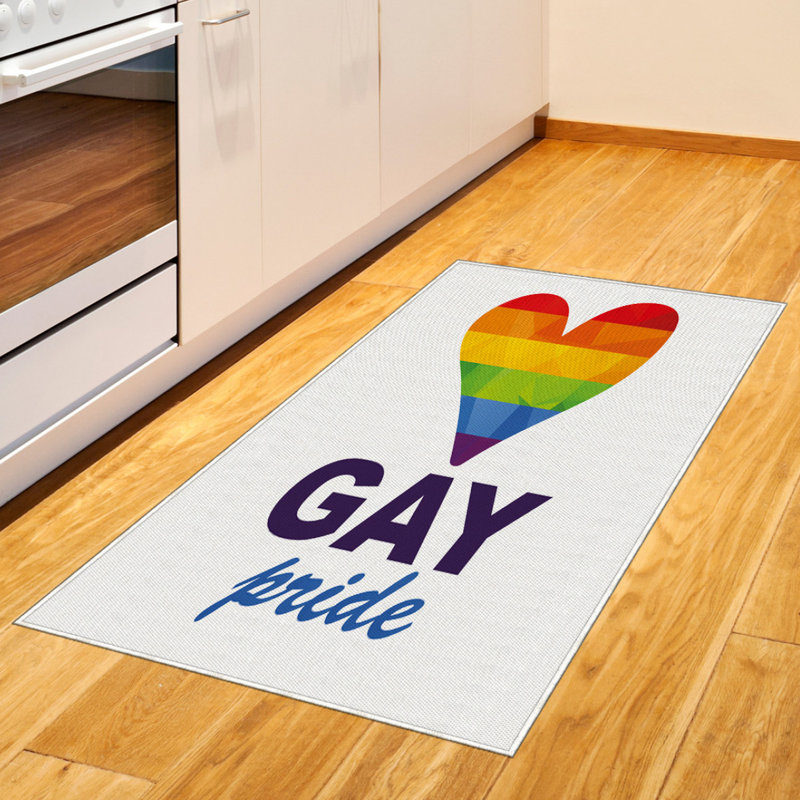 Rainbow High Density Long Fiber Poly Threads Decorative Area Rug Carpet, Rectangle 2'7" x 5'