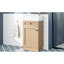 Meuble-lavabo de 18,5 po de style rustique avec lavabo réversible en résine, fabrication d'armoire, tablette intérieure réglable pour un rangement personnalisé, poignées élégantes en alliage de zinc, surface à grain de bois, conception à fermeture en douceur