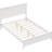 White Full Size Solid Wood Platform Bed With Newly Upgraded Headboard, Strong Middle Legs, Wear - Finish Natural For Comfort