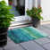 Machine Washable Indoor/Outdoor Cinead ACN1699 Teal Rug