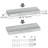 Sydney 16" W x 6" D Floating Shelves Set with Invisible Wall Mount Brackets-64526484