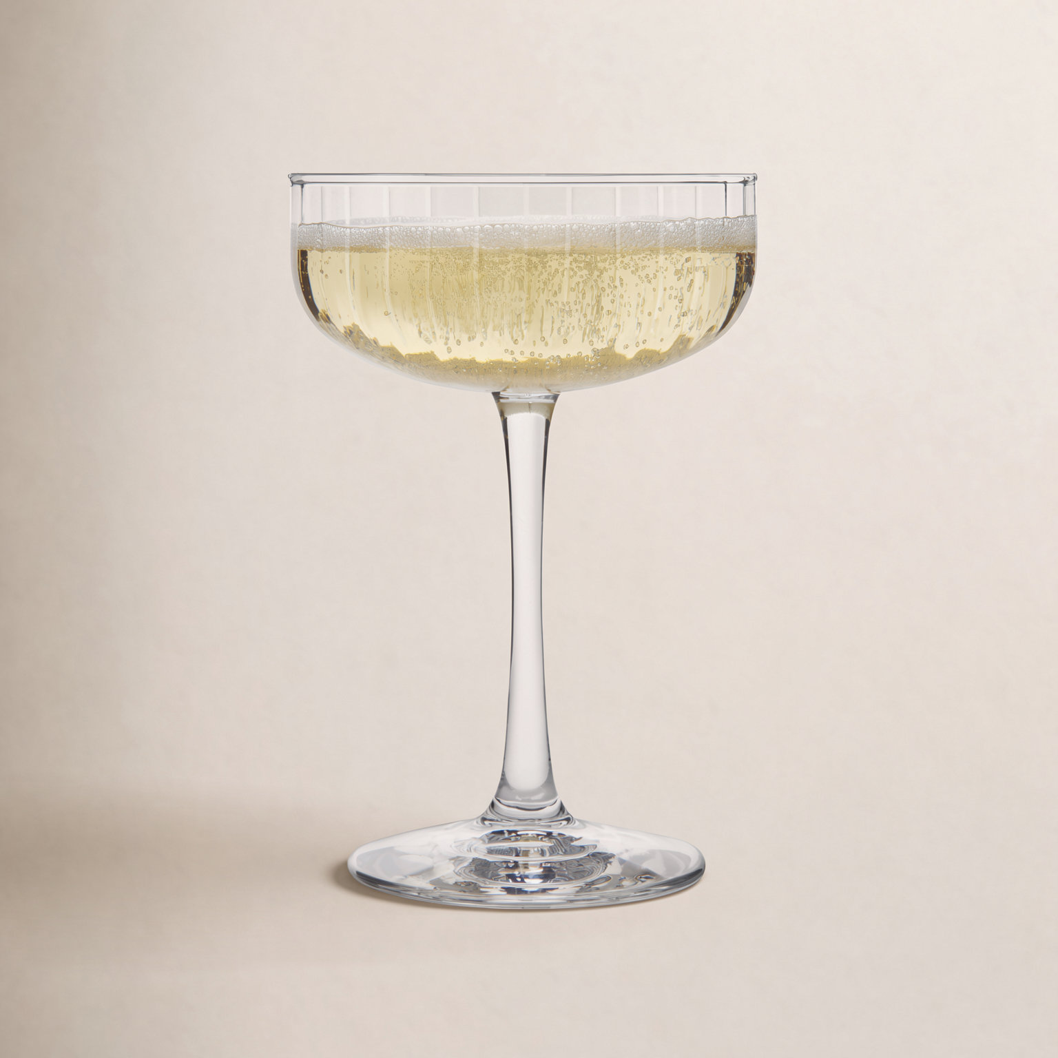 Paneled Ribbed Coupe Glass