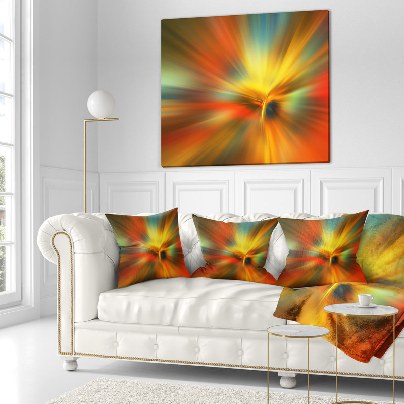  Coussin abstrait, Coussin décoratif, 16 po x 16 po