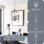 Luminaire suspendu de style lanterne de ferme moderne à 4 lumières Kira Home Hastings 22 po, finition ouverte, finition noire