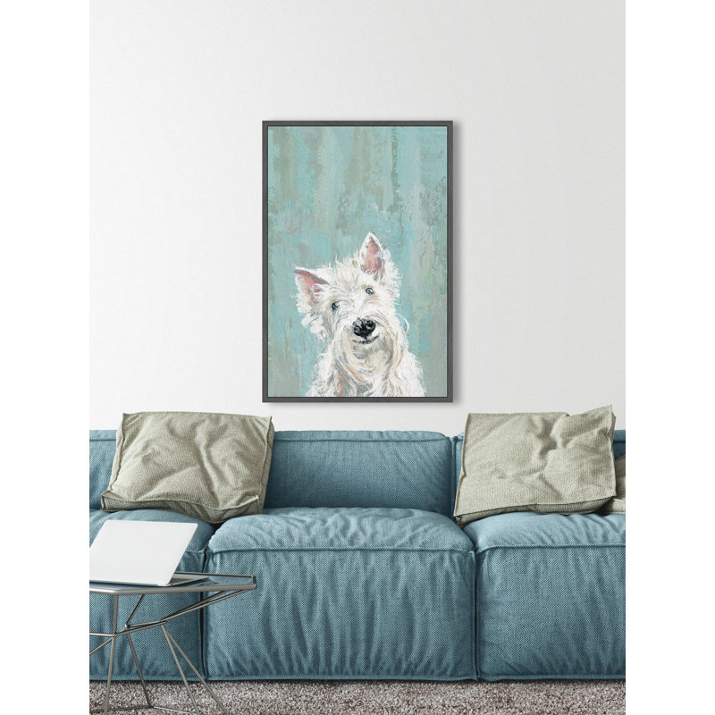 «Furry Dog», reproduction encadrée sur toile, H 18 po x l 12 po x P 1,5 po