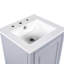 Lavabo de salle de bain gris, 20,3 po. Fabriqué avec et. Porte. Tiroir et armoire de rangement. Bassin en céramique. Assemblage requis 20,3 po. Gris. Armoire fonctionnelle intégrée. Nécessaire