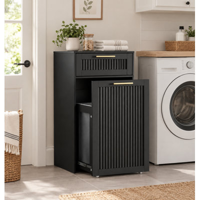 Armoire à linge coulissante avec doublure et tiroir amovibles