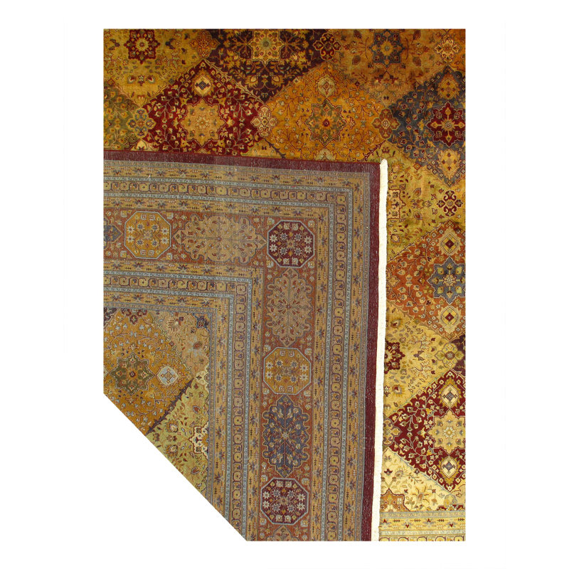 Tapis en laine véritable de qualité agneau Tabriz 11 pi 8 po x 15 pi 1 po