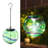 Solar Green Swirl Glass Globe Hanging Light – Led Outdoor Decor,hanging Orb With Metal Chain & Hook, Outdoor Gazing Ball, Patio/garden Tree Accent-122805723