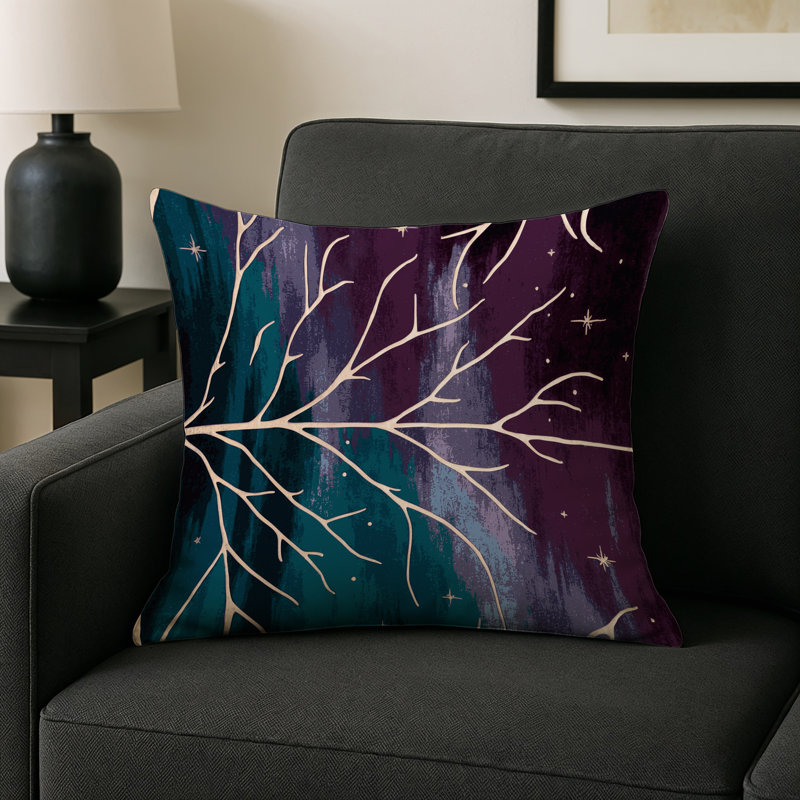Moonlit Vines Indoor And Outdoor Throw Pillow, Square 20"