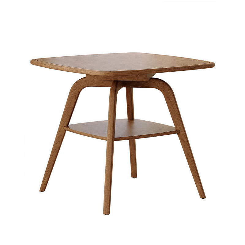 29.5 Inch Square Storage Dining Table, Nature, Nature
