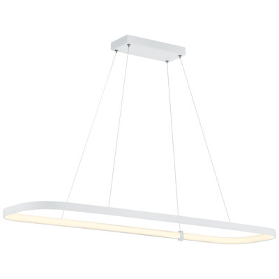 Luminaire suspendu DEL à double tension 48 po Ashleyne - blanc mat