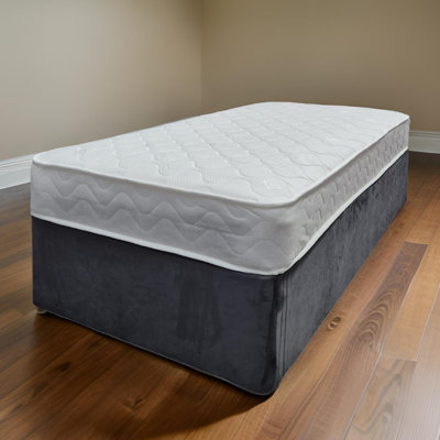 3FT Single Memory Foam and Open Coil Spring Mattress, 16cm Deep Budget Mattress, Hypoallergenic, Soft-Med Firm Mattress(90 X 190CM)