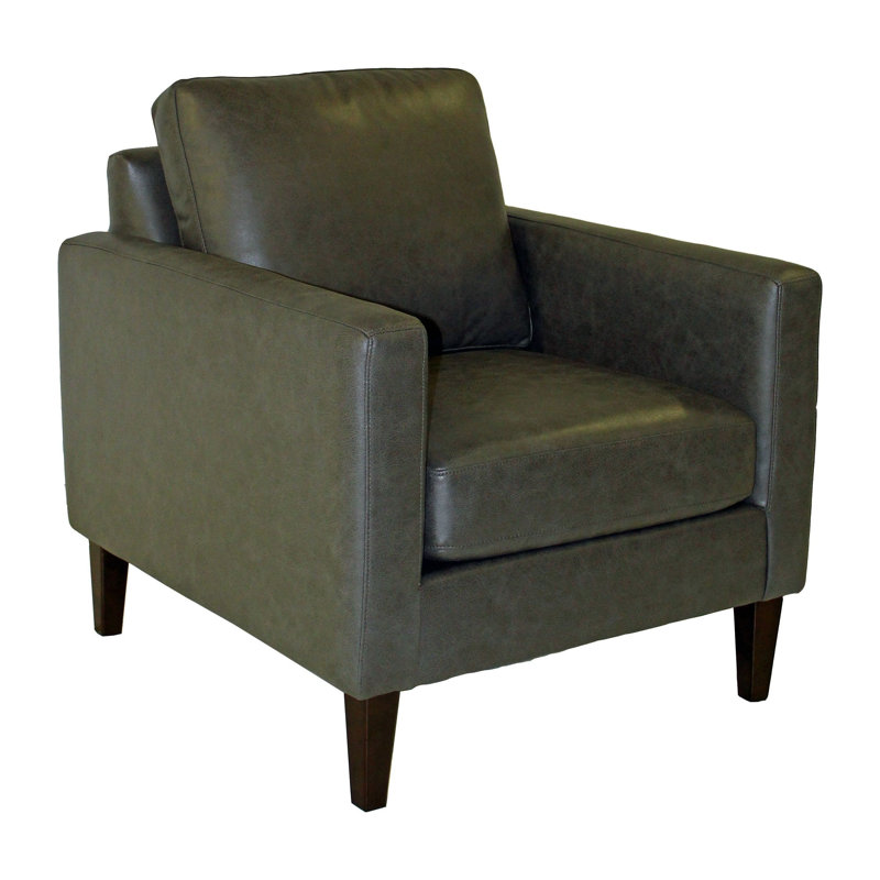 Fauteuil club en polyester 34 po, Gris